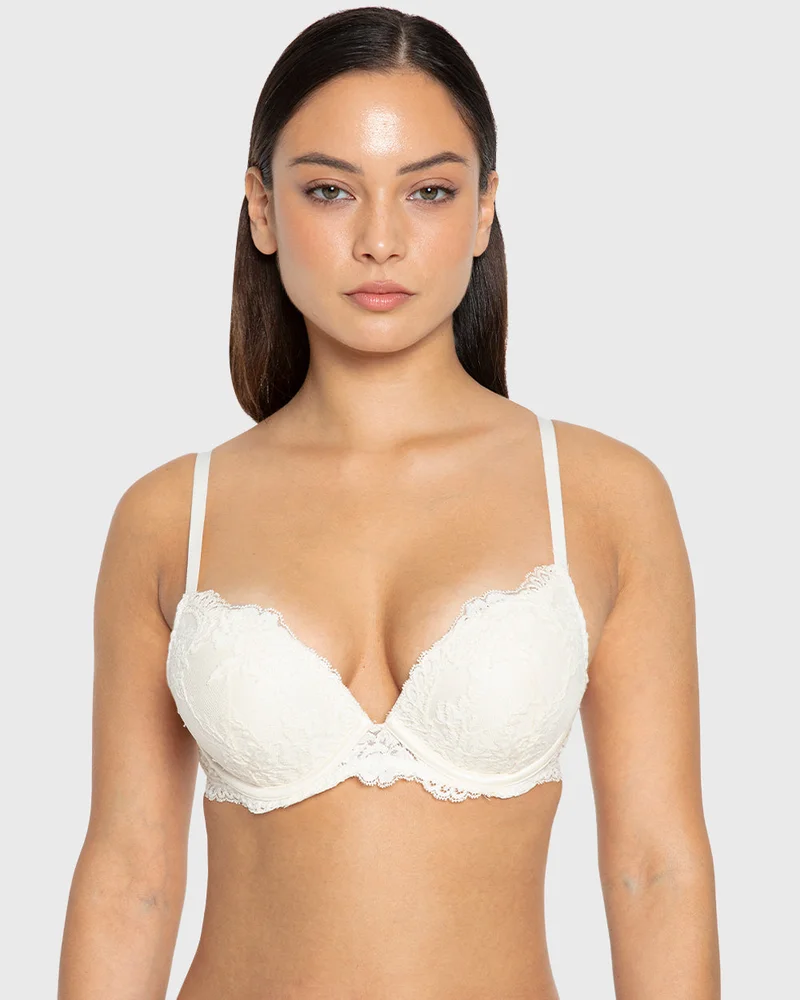 لا سينزا حمالة صدر لا سينزا هالو شوجر بدفع مزدوج وفتحة عميقة